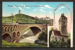 Germany  - Plauen,Friedrich Bridge And Baerenstein Tower - Plauen