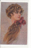 T. CORBELLA, GLAMOUR, YOUNG LADY WITH BOW, LONGHAIRED BEAUTY, NM Cond. PC Not Mailed - Corbella, T.