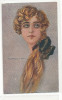 T. CORBELLA, GLAMOUR, YOUNG LADY WITH BOW, LONGHAIRED BEAUTY, NM Cond. PC Not Mailed - Corbella, T.
