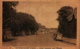 CPA    (62)      NOEUX-les-MINES    -    Route Nationale Vers L'Hôpital  (auto) - Noeux Les Mines