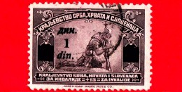 SERBIA - CROAZIA - SLOVENIA - Usato - 1922 - Beneficenza - Soldato Serbo Ferito - Sovrastampato 1 Su 15+15 - Used Stamps