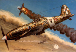 AVIATION  MILITAIRE - AVION - Dessin De BERGESE - MACCHI C 202 - 1939-1945: 2ème Guerre