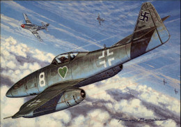 AVIATION  MILITAIRE - AVION - Dessin De BERGESE - MESSERSCHMITT - 1939-1945: 2ème Guerre