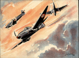 AVIATION  MILITAIRE - AVION - Dessin - - 1939-1945: 2ème Guerre