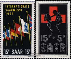 Saar 359,360 (complete Issue) Unmounted Mint / Never Hinged 1955 Saarmesse, Red Cross - Ongebruikt