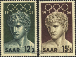Saar 371-372 (complete Issue) Unmounted Mint / Never Hinged 1956 Olympics - Ongebruikt