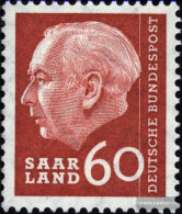 Saar 394 Unmounted Mint / Never Hinged 1957 Heuss I - Unused Stamps