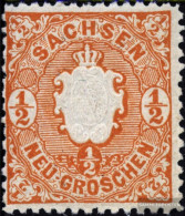 Saxony 15c Unmounted Mint / Never Hinged 1863 Coat Of Arms - Saxony