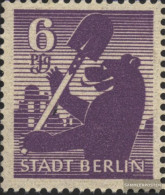 Soviet Zone (Allied.cast.) 2A XVII, Dent RiGht On G Of PfG Unmounted Mint / Never Hinged 1945 Berlin Bear - Berlin & Brandebourg