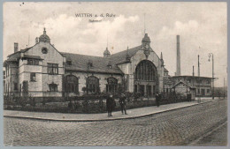 0462 Alte Ansichtskarte Eisenbahn Bahnhof Witten West - Gel 1913 - Witten