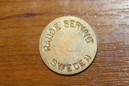 Jeton Suèdois De Machine Automatique "Range Servant - Sweden" Jeton De Suède - Sweden Token - Profesionales / De Sociedad