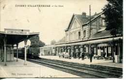 N°43255 -cpa Epinay Villetaneuse -la Gare- - Gares - Avec Trains