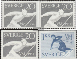 Sweden 388A,Dl,Dr,389A (complete Issue) Unmounted Mint / Never Hinged 1954 Ski-WM - Nuevos