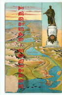 PLAN Du CANAL De SUEZ - STATUE De LESSEPS - EGYPTE - EGYPT - EGYPTIAN - DOS SCANNE - Suez