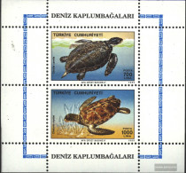 Turkey Block28 (complete Issue) Unmounted Mint / Never Hinged 1989 Marine Turtles - Blocks & Kleinbögen