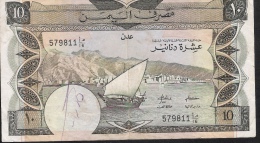 YEMEN D.R. P9b 10  DINARS  1984   FINE - Yemen
