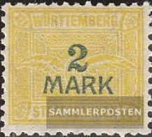 Württemberg 2 Mark With Watermark Crosses And Rings Unmounted Mint / Never Hinged 1906 Staatsbahnen - Autres & Non Classés