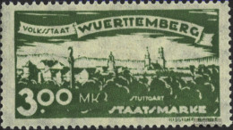 Württemberg D281 With Hinge 1920 Farewell Edition - Mint