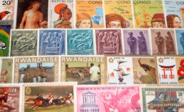 Belgium 50 Different Stamps  Belgian Colonies With Independent States - Collections
