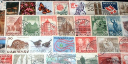 Denmark 50 Different  Special Stamps And Large - Verzamelingen