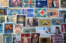 Portugal 50 Different  Special Stamps And Large - Verzamelingen