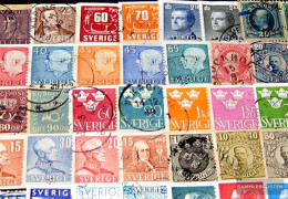 Sweden 100 Different Stamps - Collections