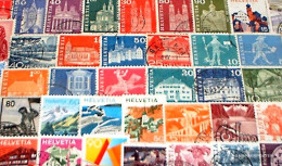 Switzerland 50 Different Stamps - Collections