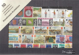 United Kingdom 50 Different Stamps  Channel Islands - Collections