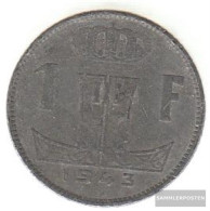 Belgium Km-number. : 128 1943 Very Fine Zinc Very Fine 1943 1 Franc Leo On Shield - 1 Franc