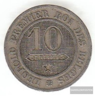 Belgium Km-number. : 22 1861 Very Fine Copper-Nickel Very Fine 1861 10 Centines Leo In District - 10 Cents