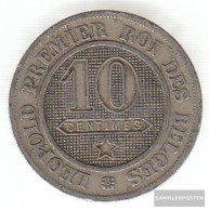 Belgium Km-number. : 22 1862 Very Fine Copper-Nickel Very Fine 1862 10 Centines Leo In District - 10 Centimes