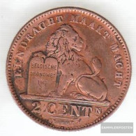 Belgium Km-number. : 65 1911 Very Fine Copper Very Fine 1911 2 Centimes Sitting Leo - 2 Centimes