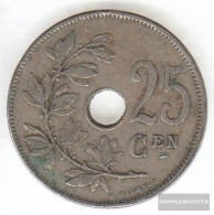 Belgium Km-number. : 69 1910 Very Fine Copper-Nickel Very Fine 1910 25 Centimes Gekröntes Monogram - 25 Cents