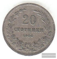 Bulgaria Km-number. : 26 1906 Very Fine Copper-Nickel Very Fine 1906 20 Stotinki Crest - Bulgarie