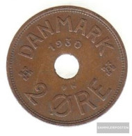 Denmark Km-number. : 827 1929 Very Fine Bronze Very Fine 1929 2 Öre Gekröntes Monogram - Danemark