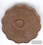 Egypt Km-number. : 360 1938 Very Fine Bronze Very Fine 1938 5 Milliemes Farouk - Egypt