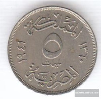 Egypt Km-number. : 363 1941 Very Fine Copper-Nickel Very Fine 1941 5 Milliemes Farouk - Egipto