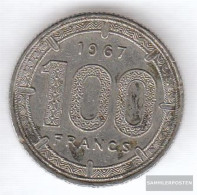 Equatorial-Africa-States Km-number. : 5 1966 Very Fine Nickel Very Fine 1966 100 Francs Antelope - Sonstige – Afrika