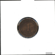 German Empire Jägernr: 10 1892 A Very Fine Bronze Very Fine 1892 1 Pfennig Large Imperial Eagle - 1 Pfennig