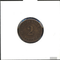 German Empire Jägernr: 11 1908 A Very Fine Bronze Very Fine 1908 2 Pfennig Large Imperial Eagle - 2 Pfennig