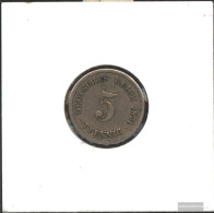 German Empire Jägernr: 3 1875 A Very Fine Copper-Nickel Very Fine 1875 5 Pfennig Smaller Imperial Eagle - 5 Pfennig