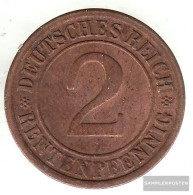 German Empire Jägernr: 307 1923 D Very Fine Bronze Very Fine 1923 2 Rentenpfennig Ährengarbe - Turquie