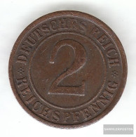 German Empire Jägernr: 314 1925 A Very Fine Bronze Very Fine 1925 2 Reich Pfennig Ährengarbe - Turquie