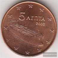 Greece Grams 3 2002 G Stgl./unzirkuliert With Geheimzeichen Stgl./unzirkuliert 2002 Kursmünze 5 Cent - Griechenland