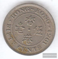 Hong Kong 27 1951 Very Fine Copper-Nickel Very Fine 1951 50 Cents George VI. - Hong Kong
