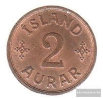 Iceland Km-number. : 6 1938 Very Fine Bronze Very Fine 1938 2 Aurar Gekröntes Monogram - Iceland