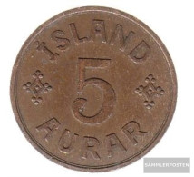 Iceland Km-number. : 7 1931 Very Fine Bronze Very Fine 1931 5 Aurar Gekröntes Monogram - Islande