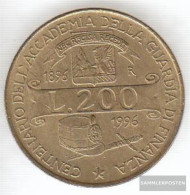 Italy Km-number. : 184 1996 Stgl./unzirkuliert Aluminum-Bronze Stgl./unzirkuliert 1996 200 Lire Academy - 200 Lire