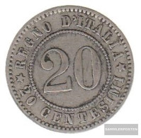 Italy Km-number. : 28 1894 KB Very Fine Copper-Nickel Very Fine 1894 20 Centesimi Crown - 1878-1900 : Umberto I