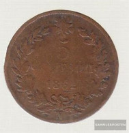 Italy Km-number. : 3 1862 N Very Fine Copper Very Fine 1862 5 Centesimi Vittorio Emanuele II. - 1878-1900 : Umberto I.